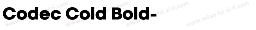 Codec Cold Bold字体转换